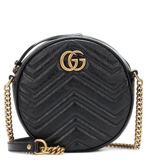 gucci black round bag|gucci round crossbody bag.